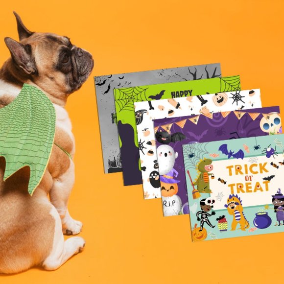 Spooky Halloween Card Set of 5 - With black envelopes - Picture 1 of 10